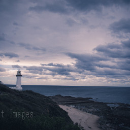australia lighthouse clouds dark cloudporn